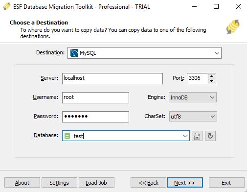 esf database migration software