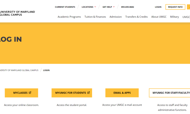 MyUMGC Student Portal Login Guide - University of Maryland Canvas